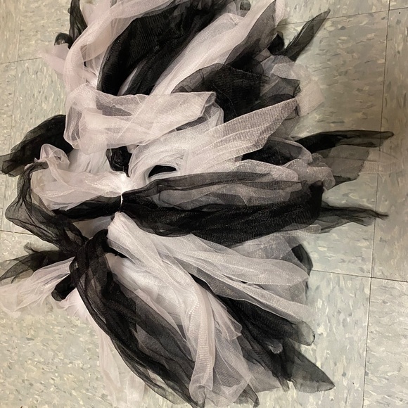 Black and White Striped Clown Costume Tutu Skirt - Picture 2 of 4